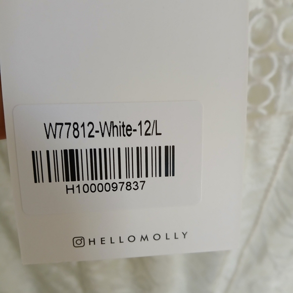 Hello Molly White Lace V-Neck Mini Romper Boho Sexy Romantic Bridal Resortwear - Picture 9 of 12